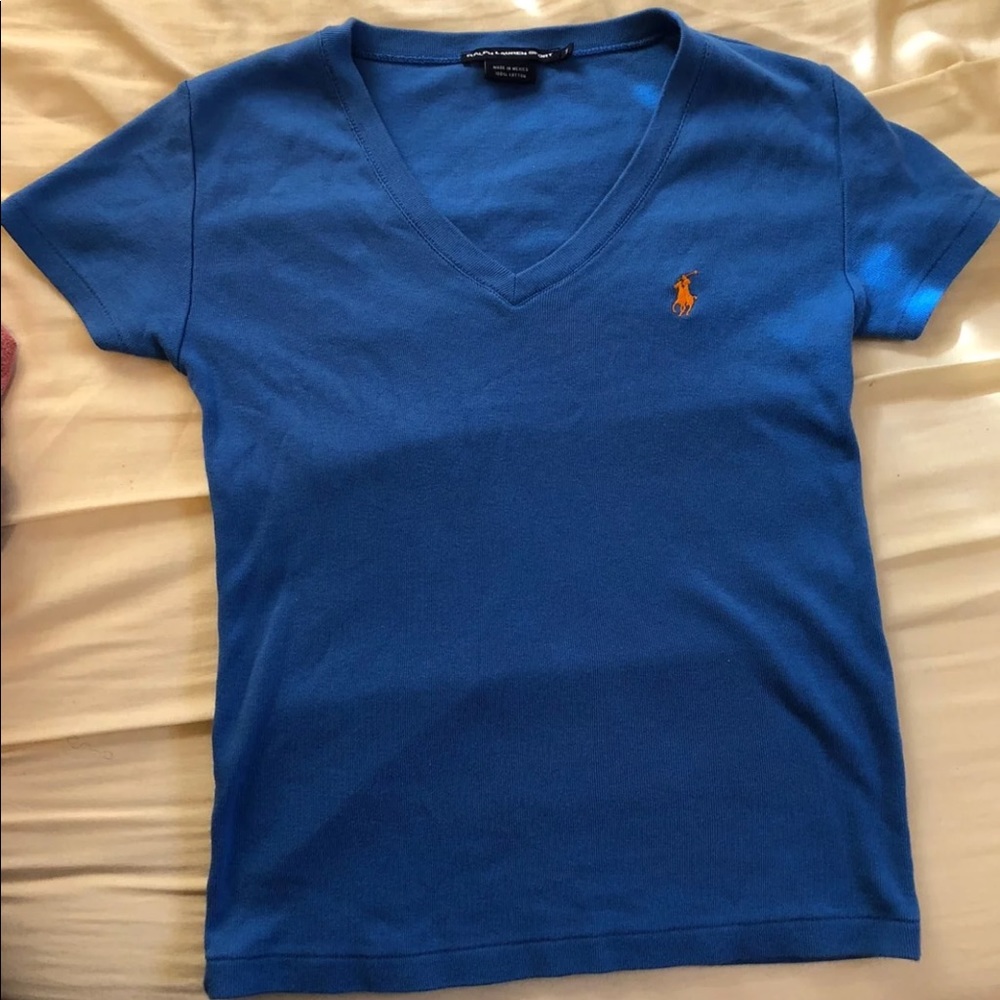 Blue polo shirt